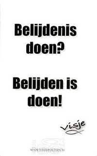 Kaart visje belijdenis doen belijden is
