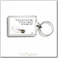 Sleutelhanger wie zijn vrouw niet om raa