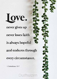 Metal deco love never gives up