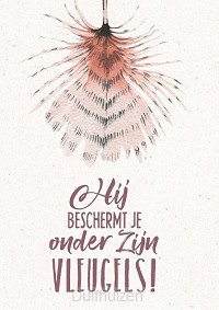 Metal deco onder Zijn vleugels