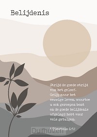 Wenskaart belijdenis strijd de goede str
