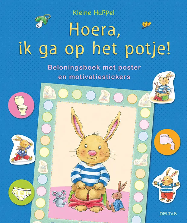 Kleine Huppel Hoera, ik ga op het potje! (poster + motivatiestickers)