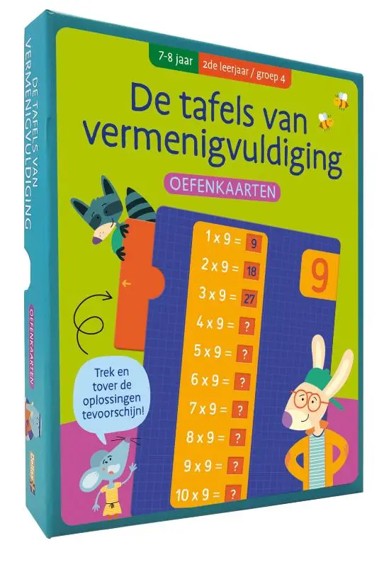(7-8 j.) - 2de leerjaar/groep 4 / De tafels van vermenigvuldiging / Oefenkaarten