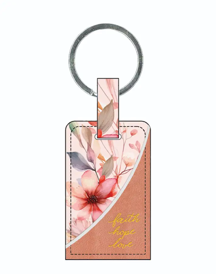 Luxleather keyring Faith hope love
