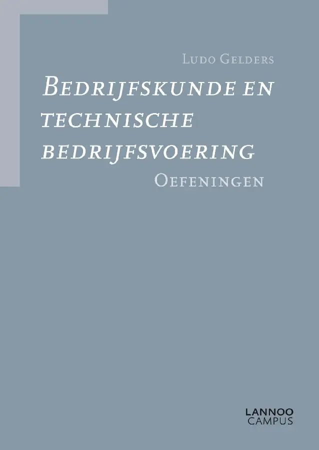Bedrijfskunde en technische bedrijfsvoering