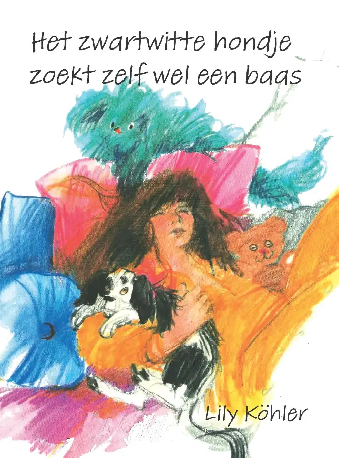 Het zwartwitte hondje zoekt zelf wel een baasje