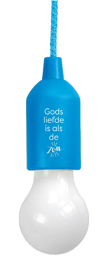 Led lamp blauw Gods liefde is al de zon