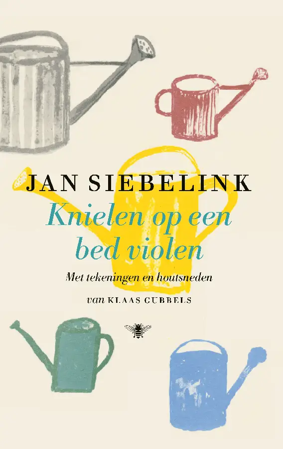 Knielen op een bed violen (geïllustreerd)