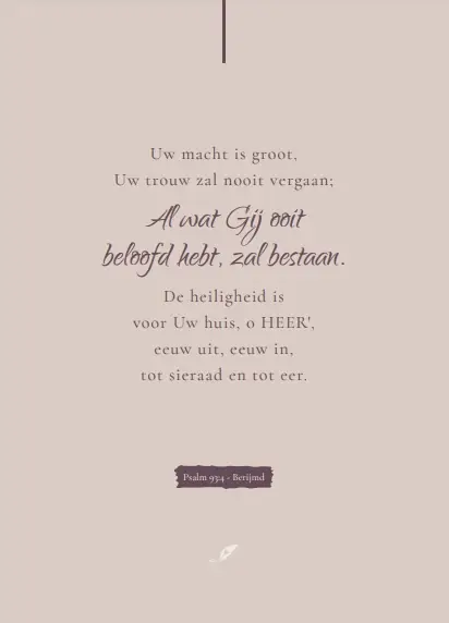 Uw macht is groot/lied