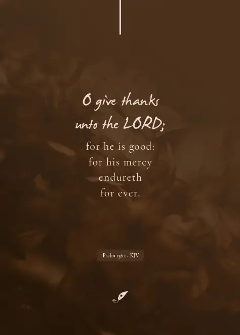 O give thanks unto the Lord SV