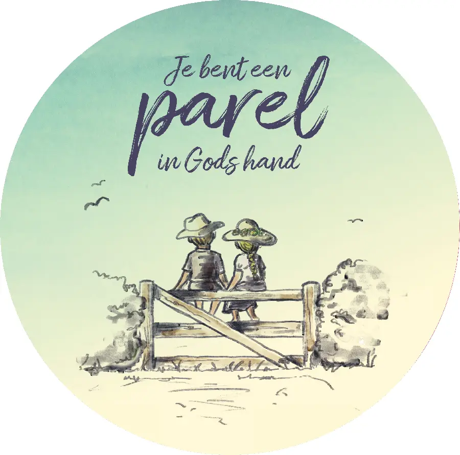 Muurcirkel 25 cm Je bent een parel in