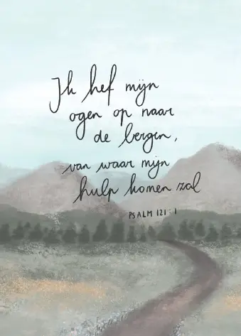 Kaartje A7 Ik hef mijn ogen op