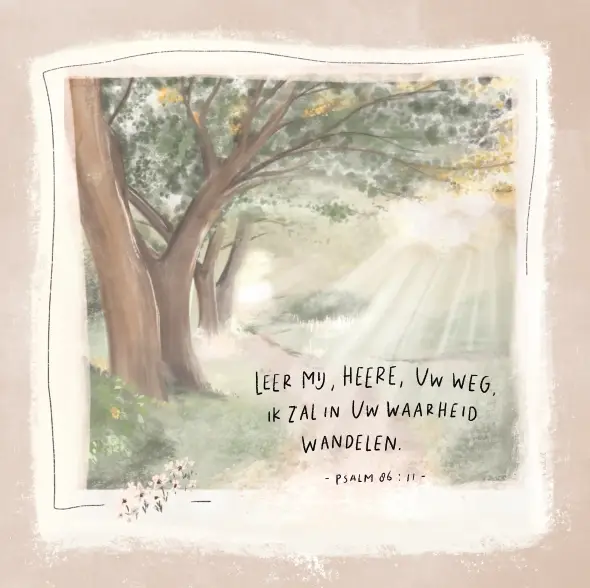 Wenskaart, Leer mij, Heere, Uw weg