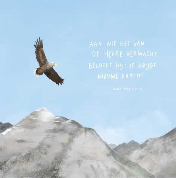 Wenskaart Wie het van de Heere verwacht