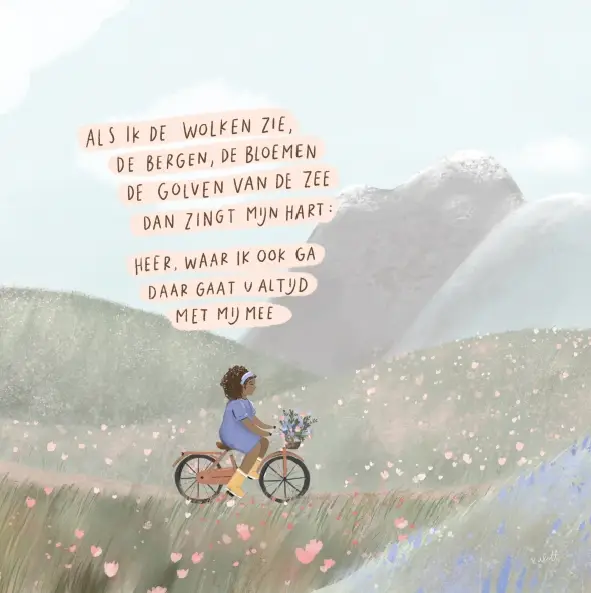 Wenskaart Als ik de wolken zie