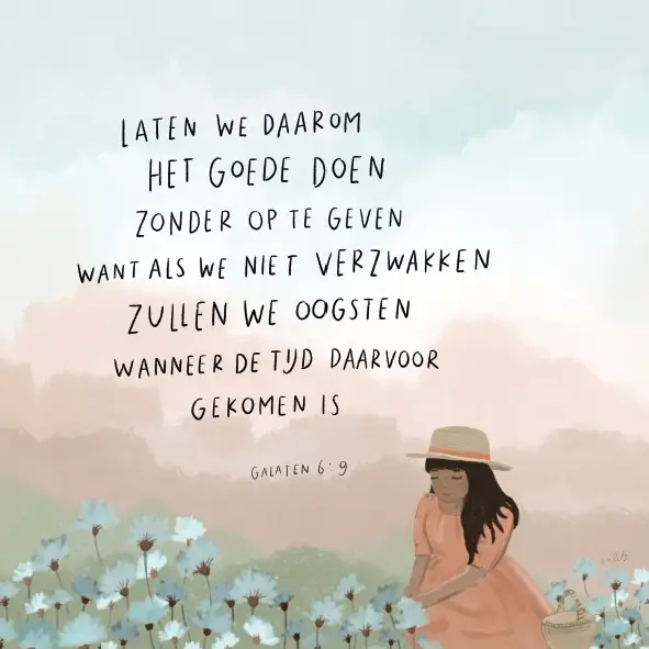 Wenskaart Laten we daarom het goede doen