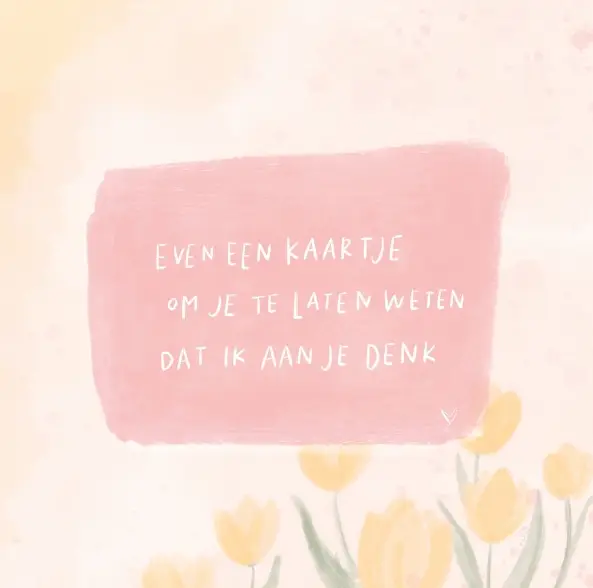 Wenskaart Even een kaartje