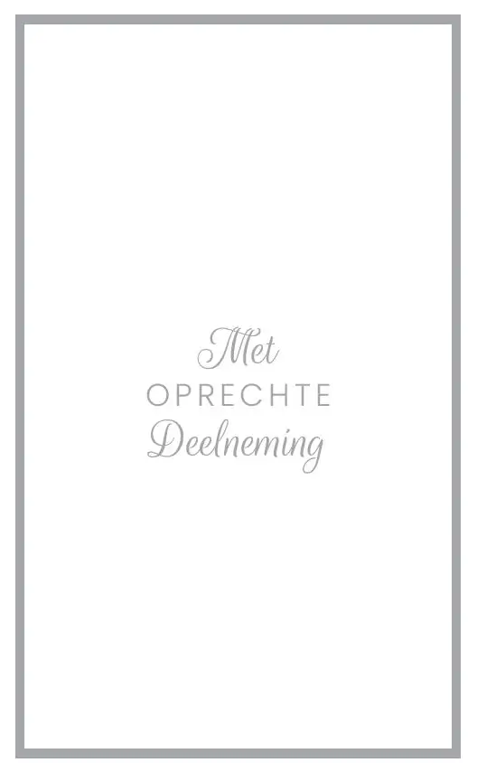 Map rouw grijs dubbele wenskaart