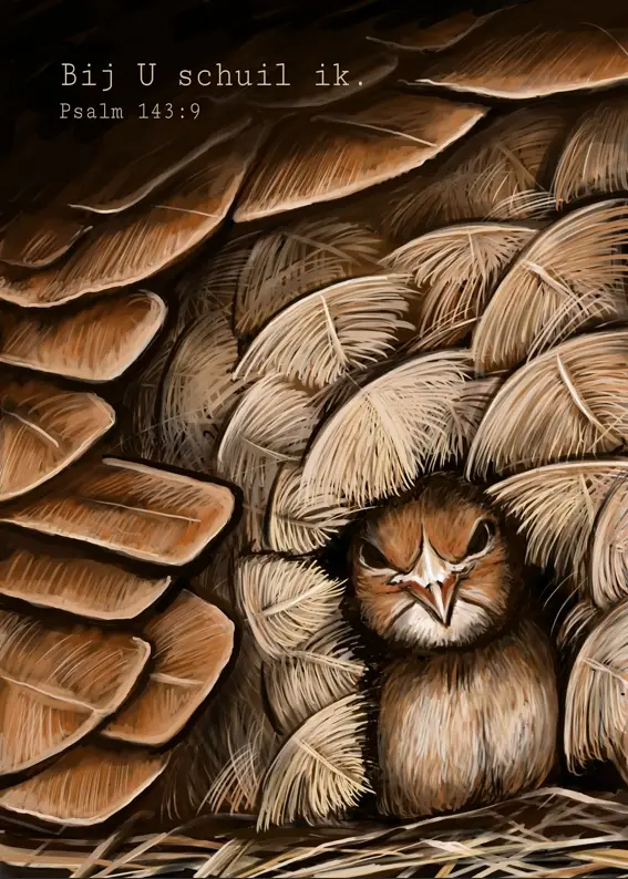 Wenskaart Bij U schuil ik