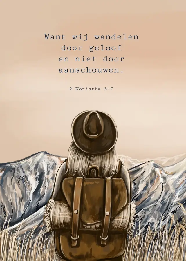 Wenskaart Want wij wandelen