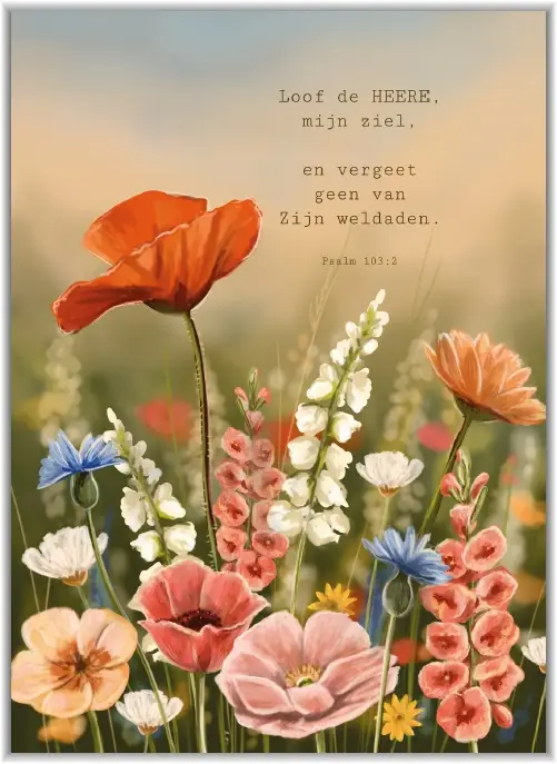 Poster A5 Loof den HEERE, mijn ziel