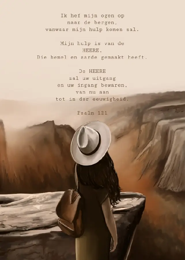 Poster A5 Ik hef mijn ogen op