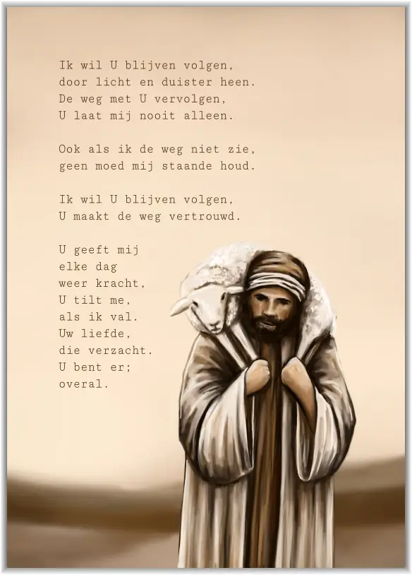 Poster A5 Zie het Lam Gods