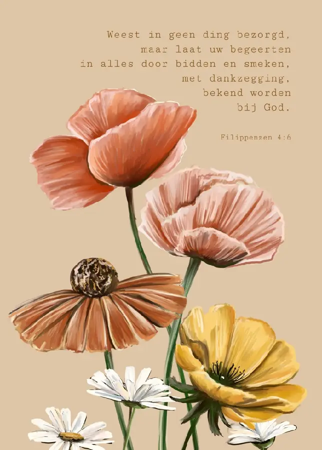 Kaartje A7 Weest in geen ding bezorgd