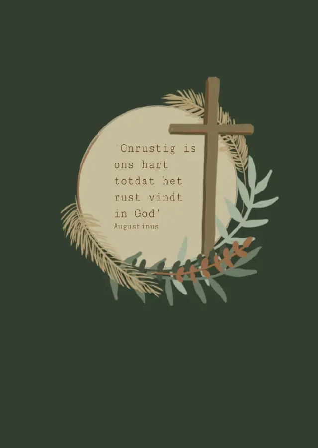 Poster A4 Onrustig is ons hart