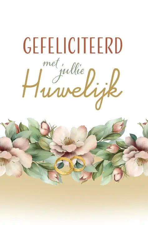 Wenskaart huwelijk