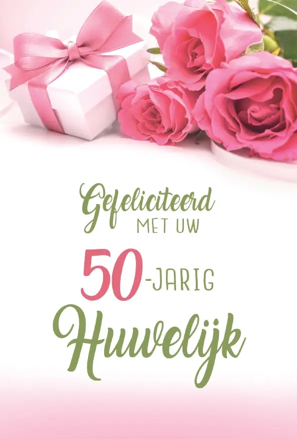 Wenskaart 50-jarig Huwelijk