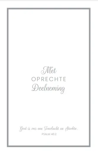 Dubbele kaart rouw grijs