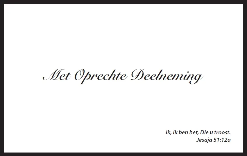 rouwkaart bijbeltekst