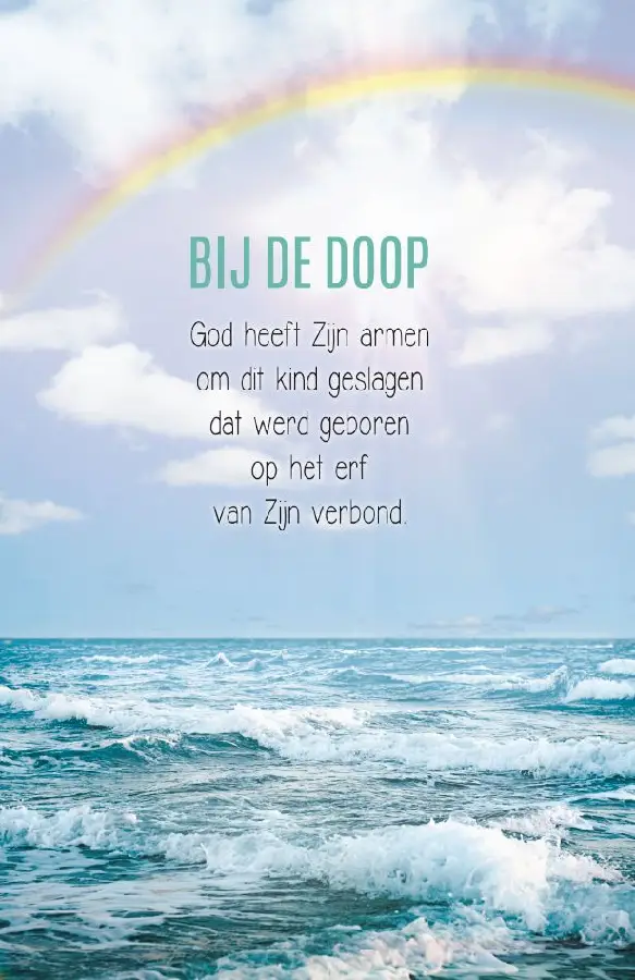 Wenskaart bij de doop
