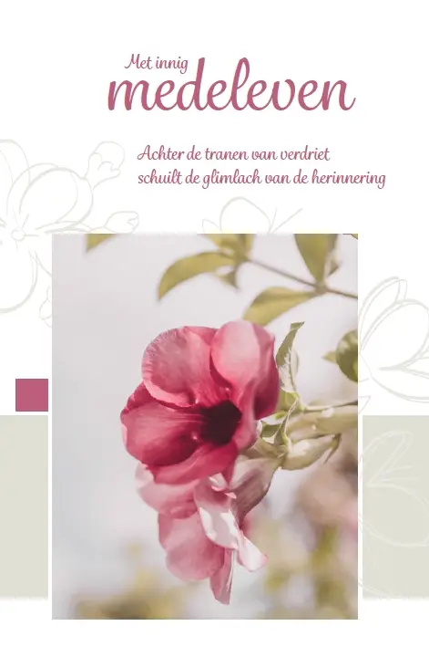 Wenskaart oprechte deelneming