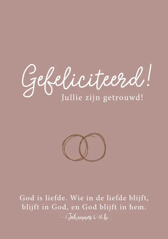 Wenskaart gefeliciteerd