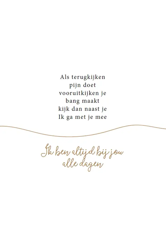 Wenskaart Ik ben altijd bij jou