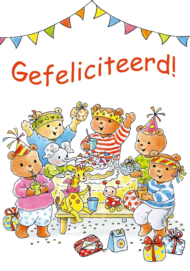 Ansichtkaart 10,5x15 bobbi gefeliciteerd