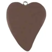 Bedel houten hart bruin 2x