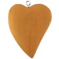 Bedel houten hart oker 2x