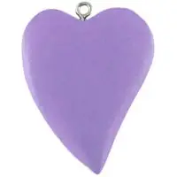 Bedel houten hart paars 2x