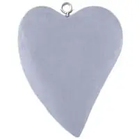 Bedel houten hart paars/grijs 2x