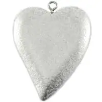 Bedel houten hart wit 2x