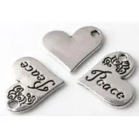 Bedel vrucht peace zilverkleur 2x