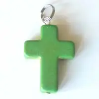 Bedel natuursteen kruis groen 2x