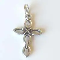 Bedel kruis/open zilverkleur 2x