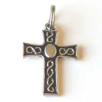 Bedel kruis/stip zilverkleur 2x