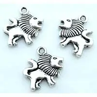 Bedel leeuw zilverkleurig 2x