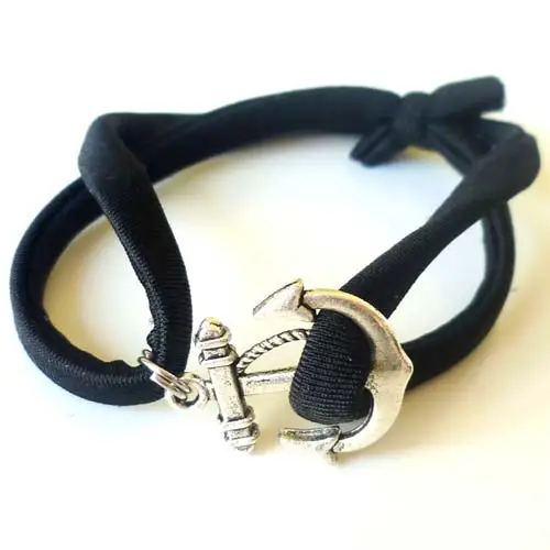 Modi-armband anker zwart