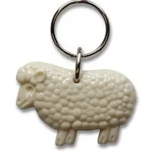 Sleutelhanger schaap wit De Heer is mijn